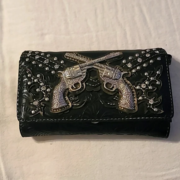 Small Purse with Rhinestone Pattern - Picture 1 of 6